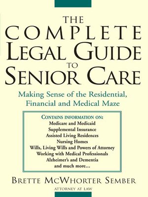 cover image of Complete Legal Guide to Senior Care